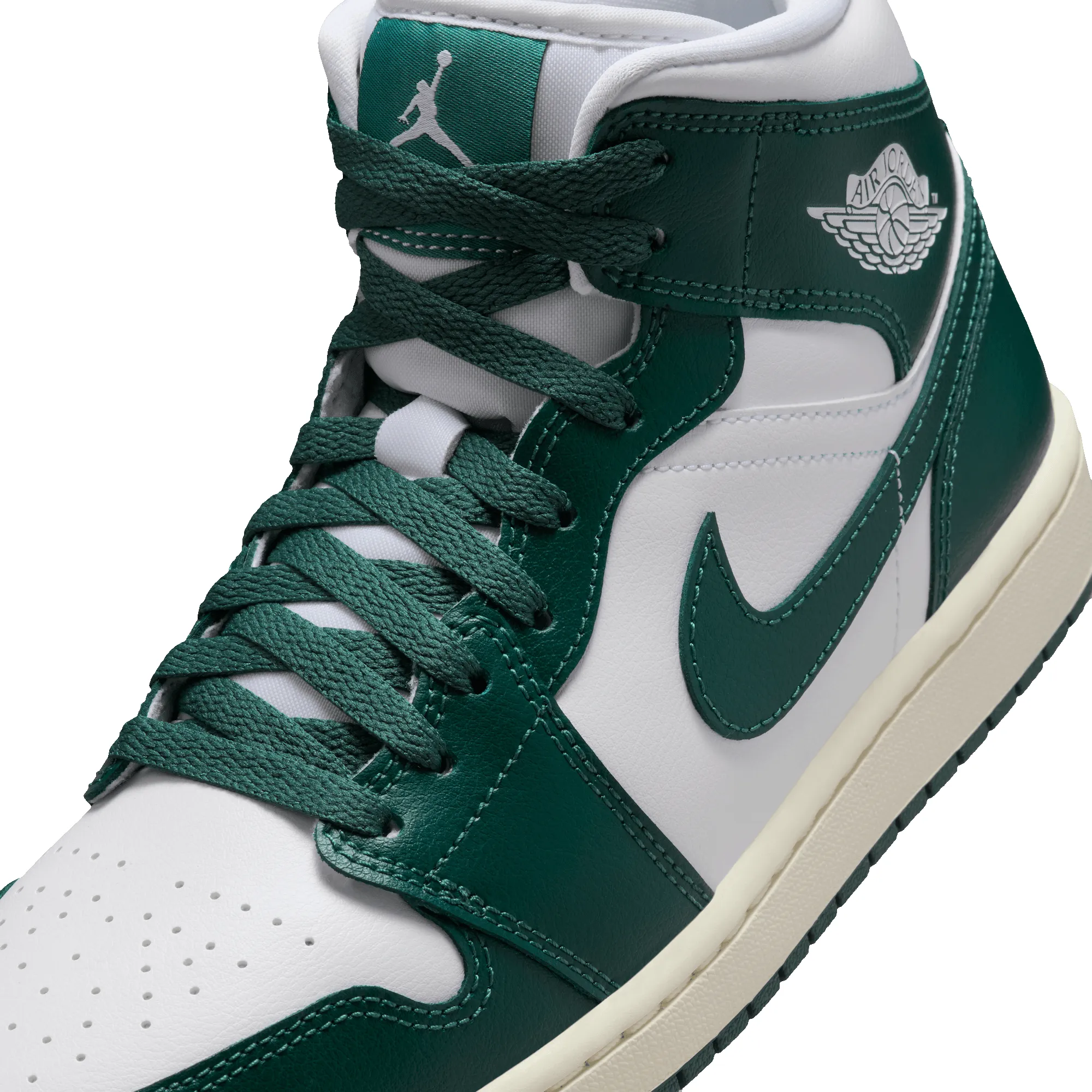 WMNS AIR JORDAN 1 MID - WHITE / OXIDIZED GREEN sold by Lapstone & Hammer product image thumbnail 3