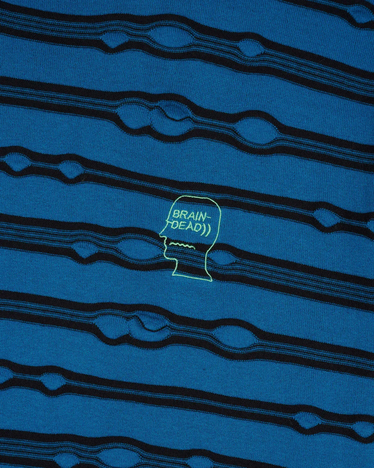 PUCKERED STRIPED TEE - TEAL sold by Lapstone & Hammer product image thumbnail 3