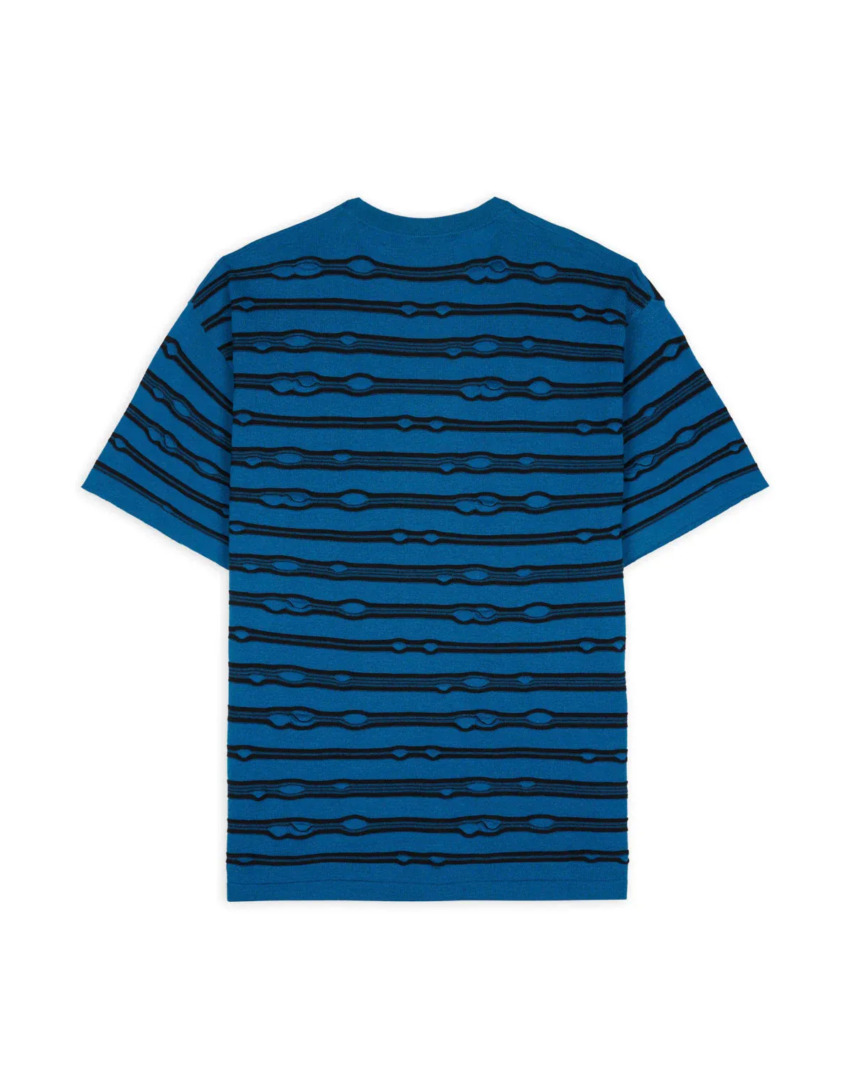 PUCKERED STRIPED TEE - TEAL sold by Lapstone & Hammer product image thumbnail 4