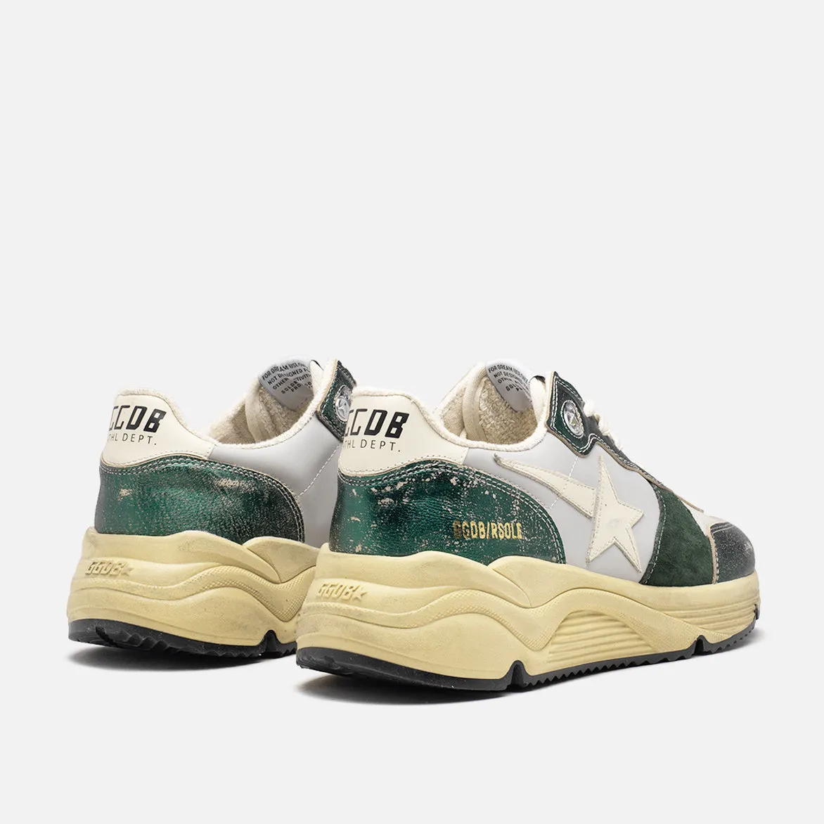 RUNNING SOLE - GREEN / CREAM / SILVER / IVORY sold by Lapstone & Hammer product image thumbnail 4