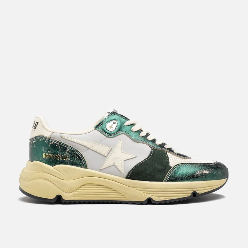 RUNNING SOLE - GREEN / CREAM / SILVER / IVORY sold by Lapstone & Hammer