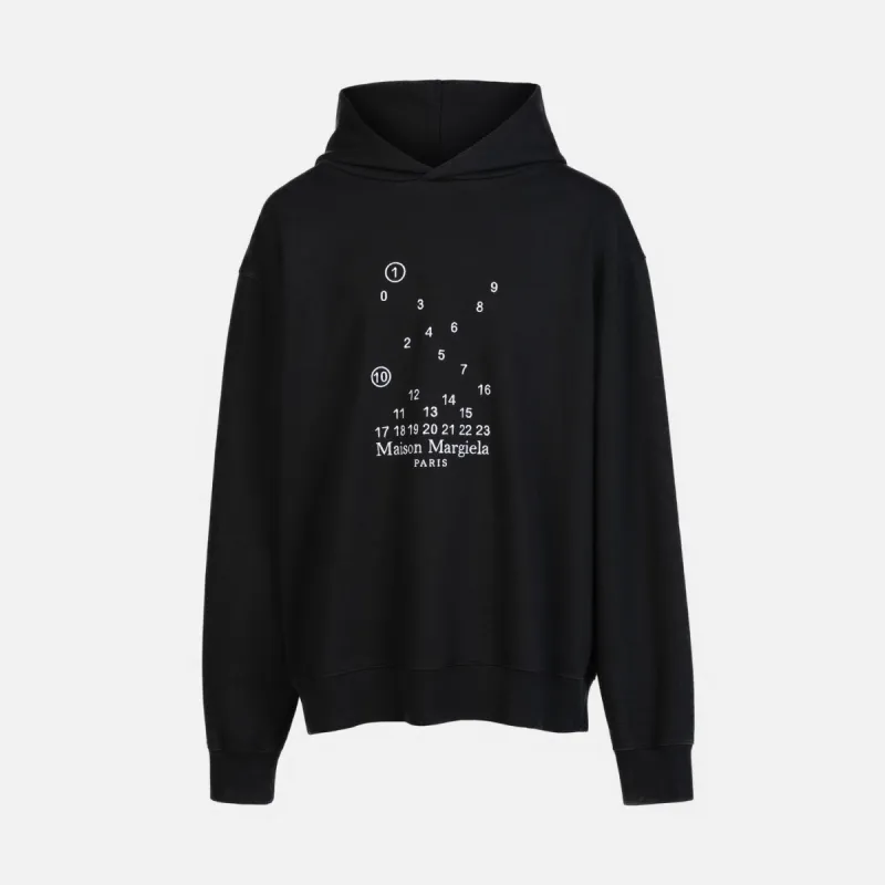 NUMBERS LOGO HOODIE - BLACK made by Maison Margiela