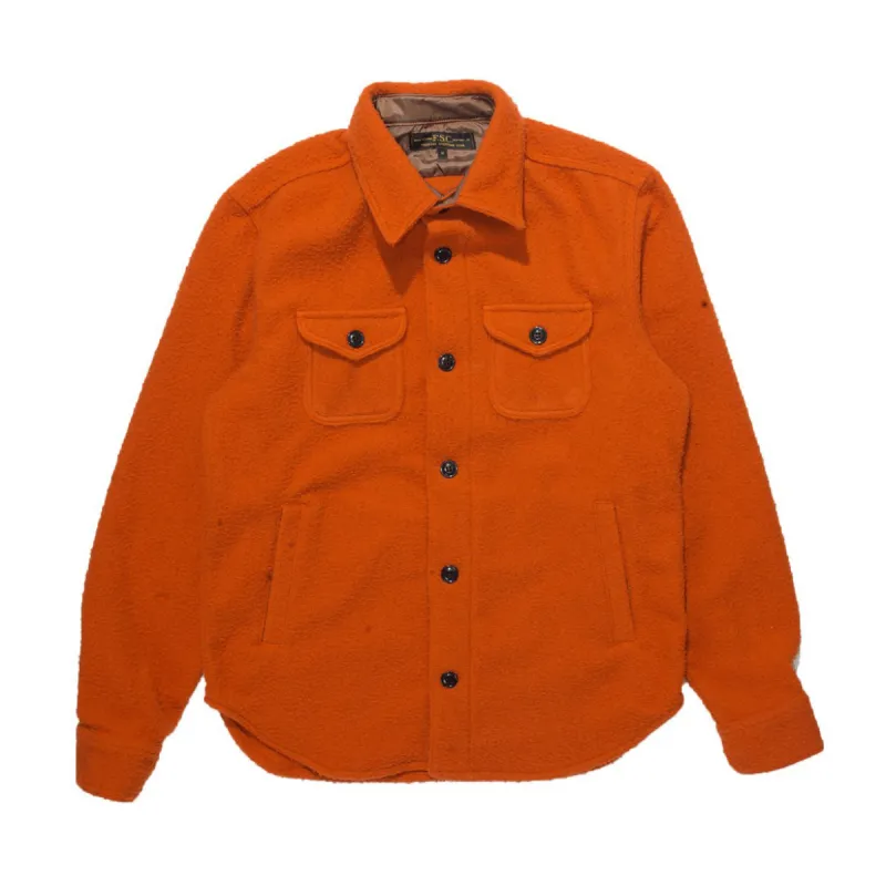 NEP WOOL OVERSHIRT - ORANGE sold by Lapstone & Hammer