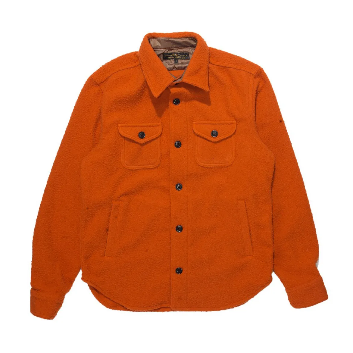 NEP WOOL OVERSHIRT - ORANGE sold by Lapstone & Hammer