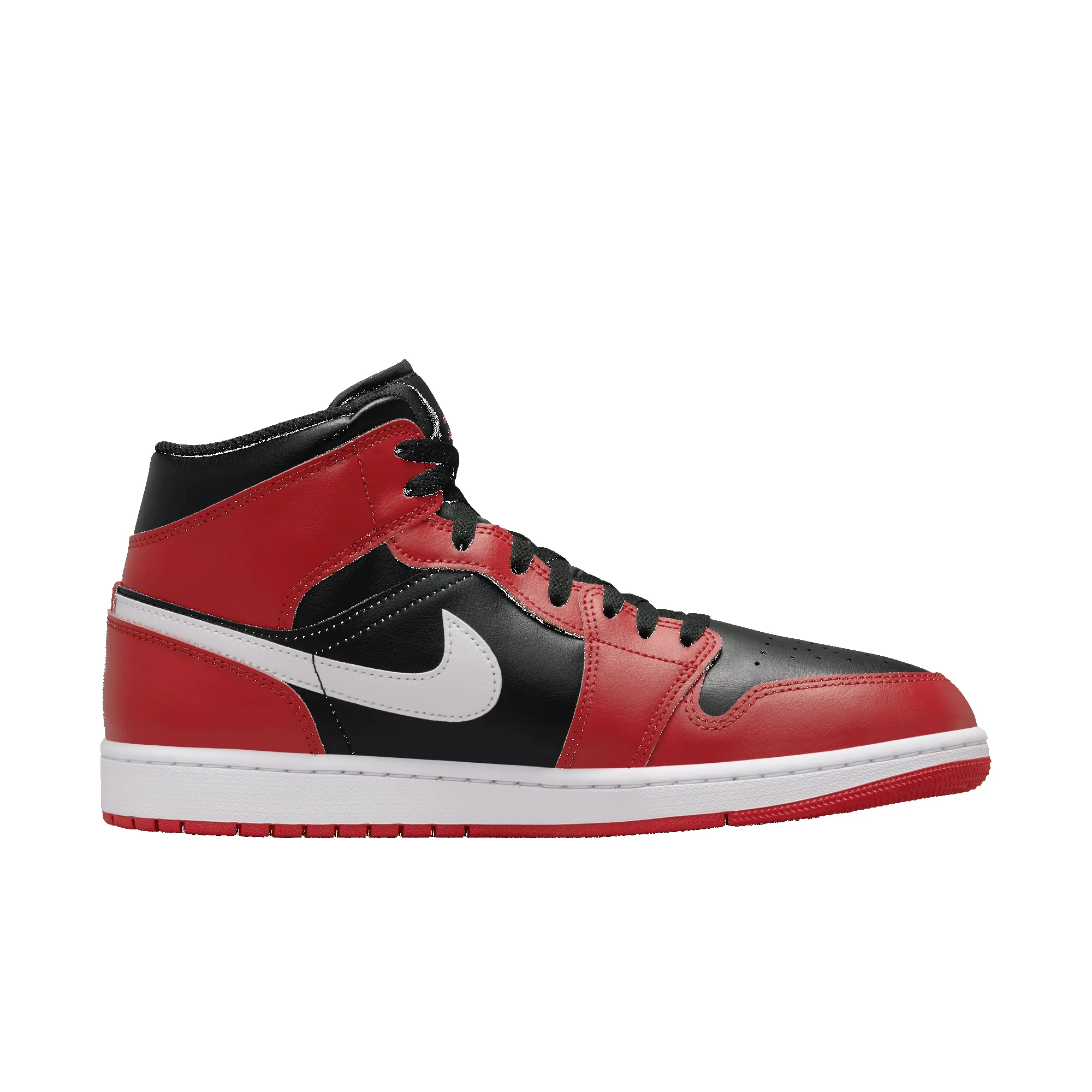 AIR JORDAN 1 MID - BLACK / WHITE / GYM RED sold by Lapstone & Hammer product image thumbnail 3