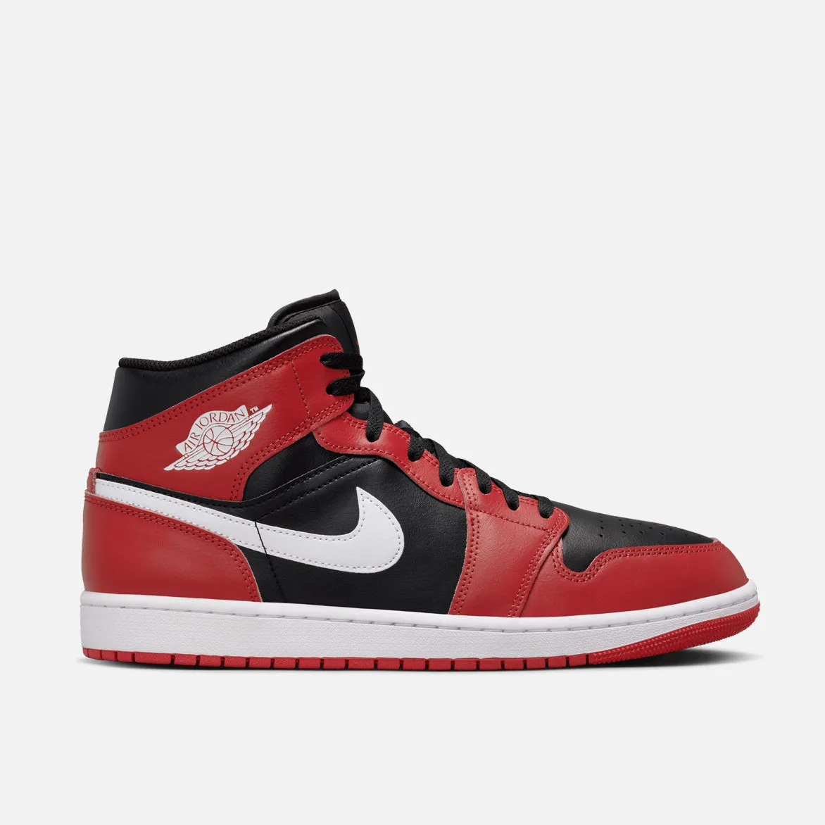 AIR JORDAN 1 MID - BLACK / WHITE / GYM RED sold by Lapstone & Hammer