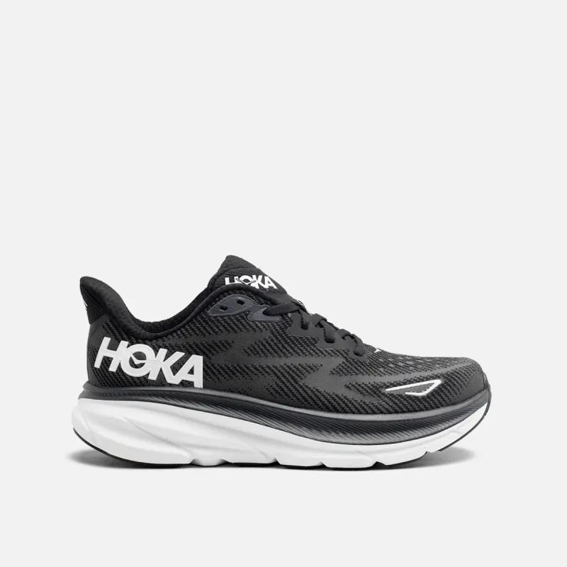 WMNS CLIFTON 9 - BLACK / WHITE sold by Lapstone & Hammer