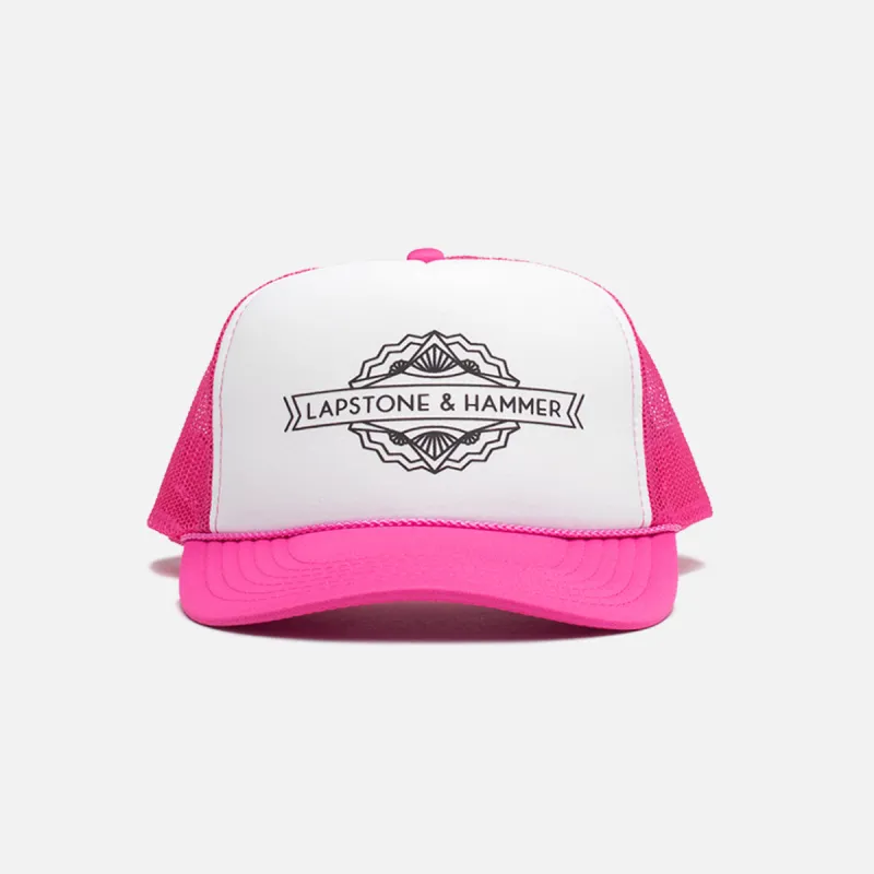 LAPSTONE TRUCKER HAT - HOT PINK sold by Lapstone & Hammer