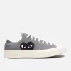 CDG PLAY X CONVERSE CHUCK 70 OX "BLACK HEART" - STEEL GREY sold by Lapstone & Hammer