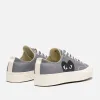 CDG PLAY X CONVERSE CHUCK 70 OX "BLACK HEART" - STEEL GREY sold by Lapstone & Hammer