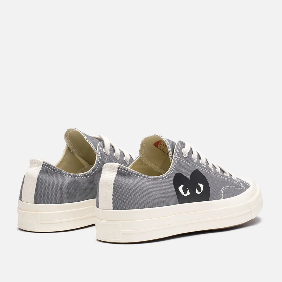 CDG PLAY X CONVERSE CHUCK 70 OX "BLACK HEART" - STEEL GREY sold by Lapstone & Hammer product image thumbnail 3