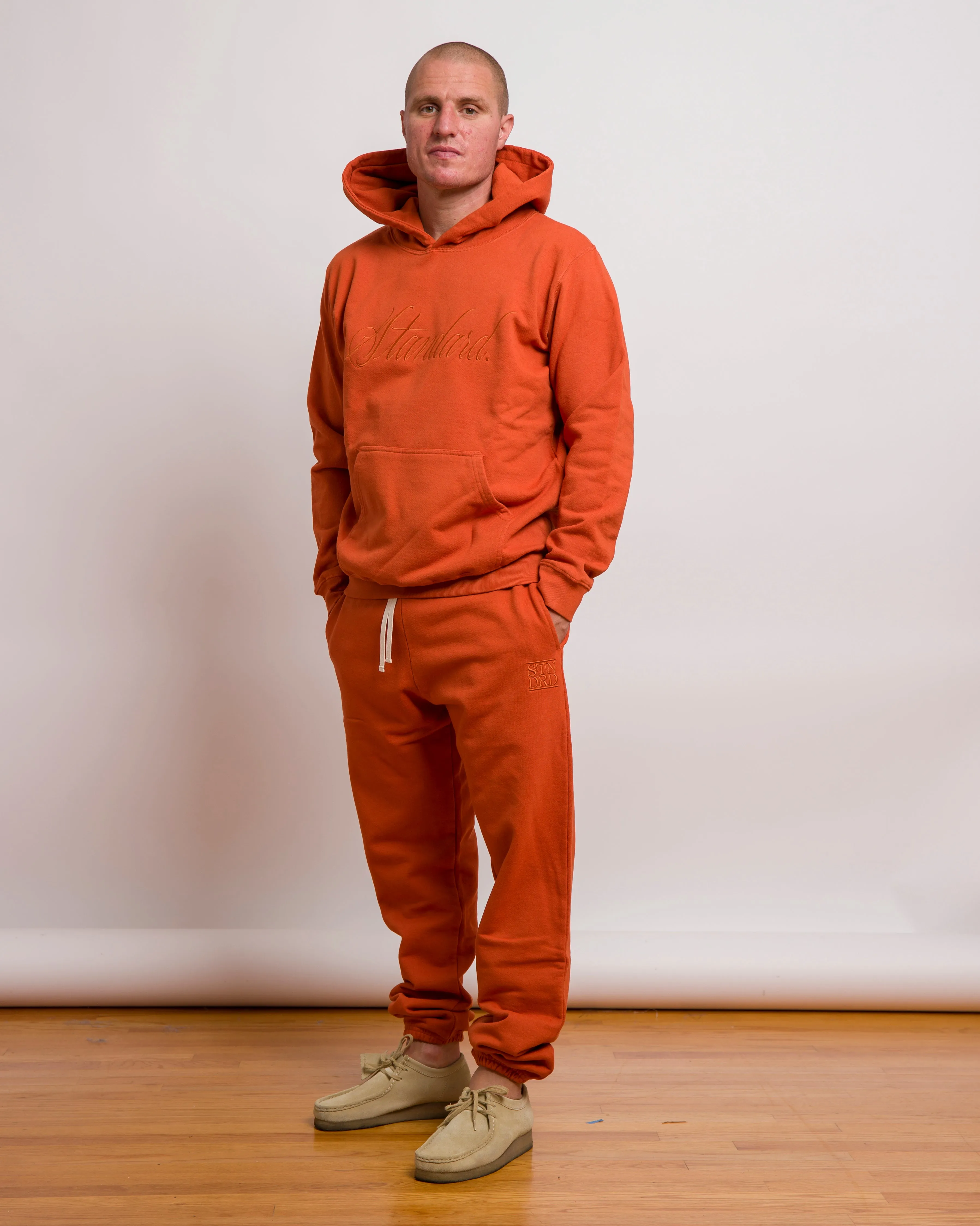 BJ BETTS X STANDARD ISSUE HOODIE - RUST sold by Lapstone & Hammer product image thumbnail 3