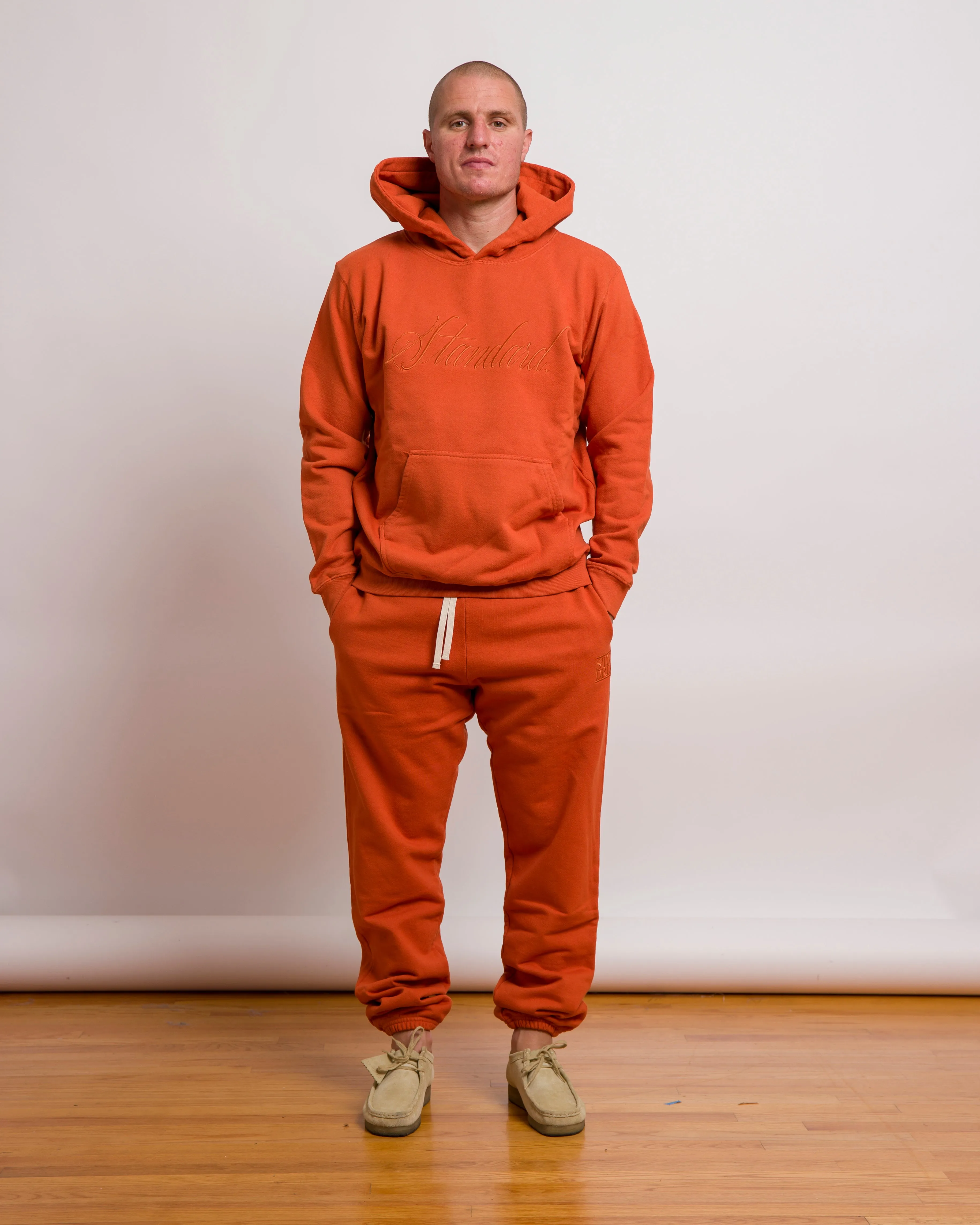 BJ BETTS X STANDARD ISSUE HOODIE - RUST sold by Lapstone & Hammer product image thumbnail 4