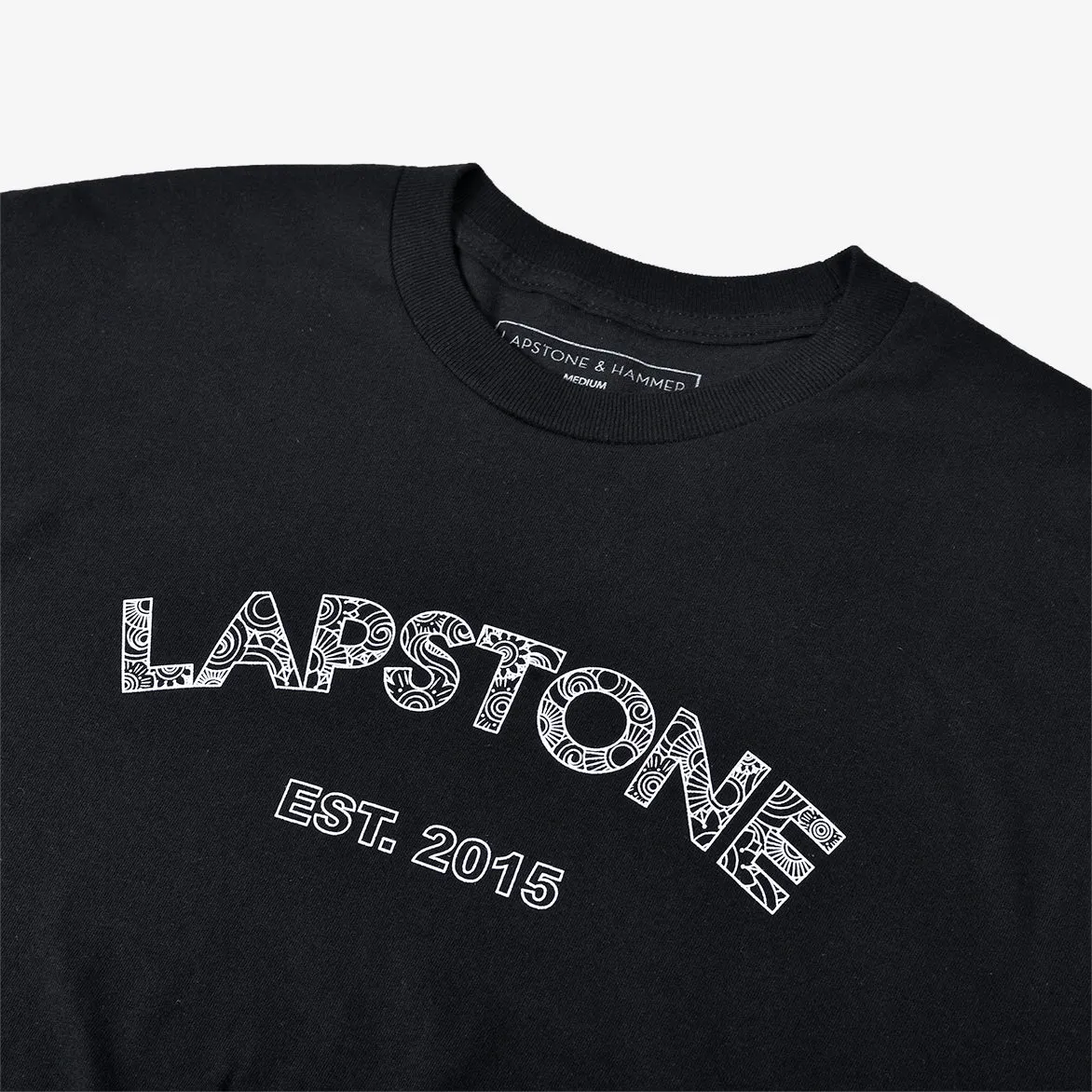 LAPSTONE ARCH DECO TEE - BLACK / WHITE sold by Lapstone & Hammer product image thumbnail 3