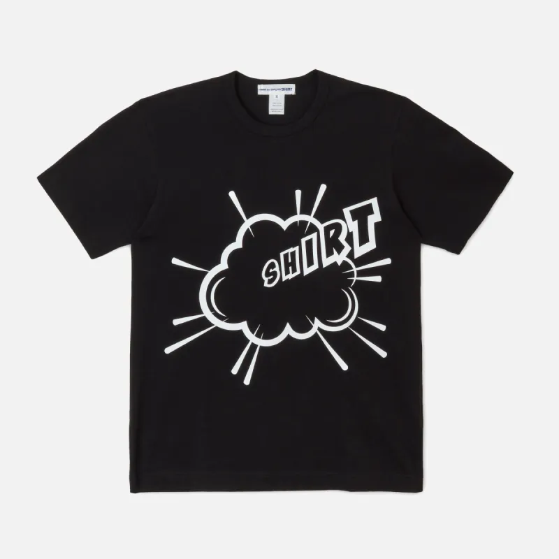 CHRISTIAN MARCLAY X CDG SHIRT PRINT B TEE - BLACK sold by Lapstone & Hammer