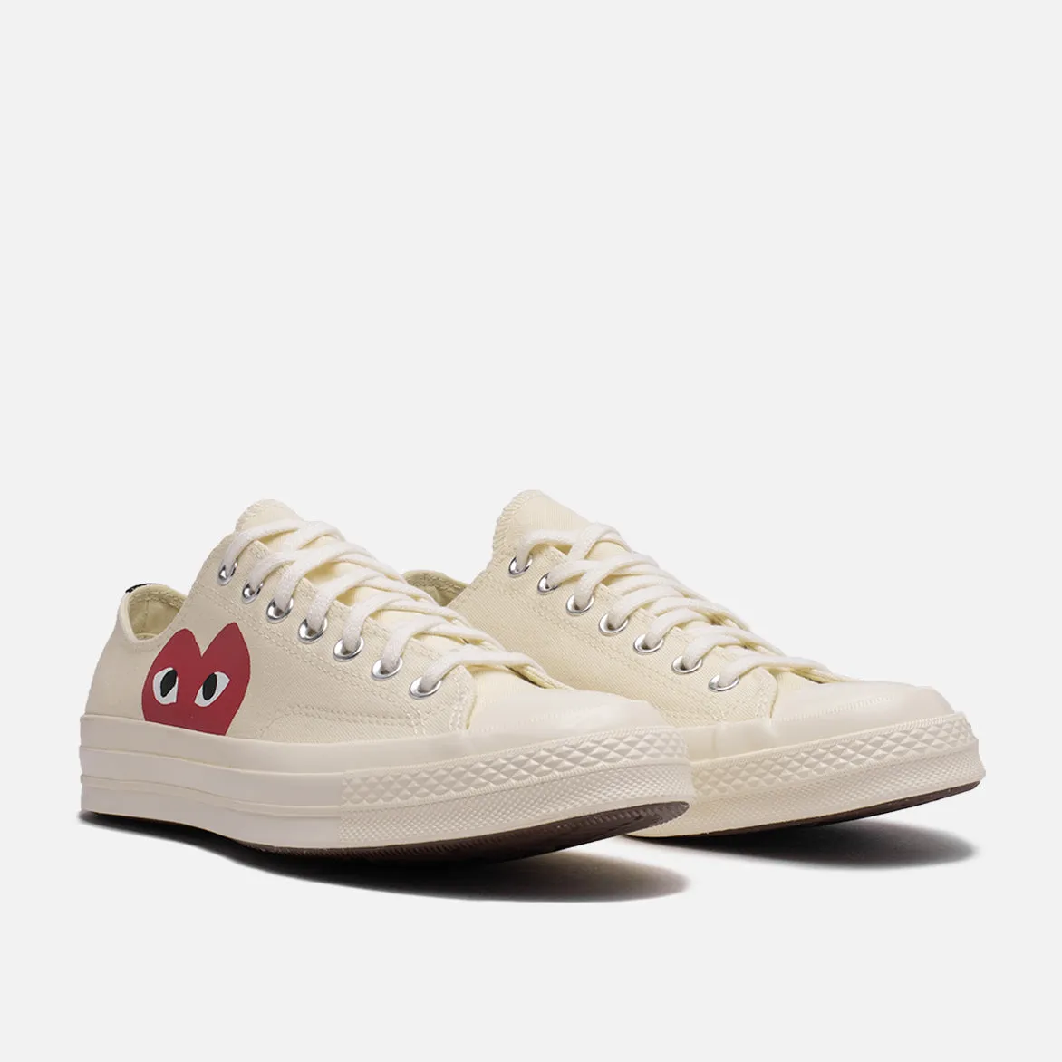 CDG PLAY X CONVERSE CHUCK TAYLOR ALL STAR '70 OX - WHITE sold by Lapstone & Hammer product image thumbnail 2