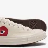CDG PLAY X CONVERSE CHUCK TAYLOR ALL STAR '70 OX - WHITE sold by Lapstone & Hammer