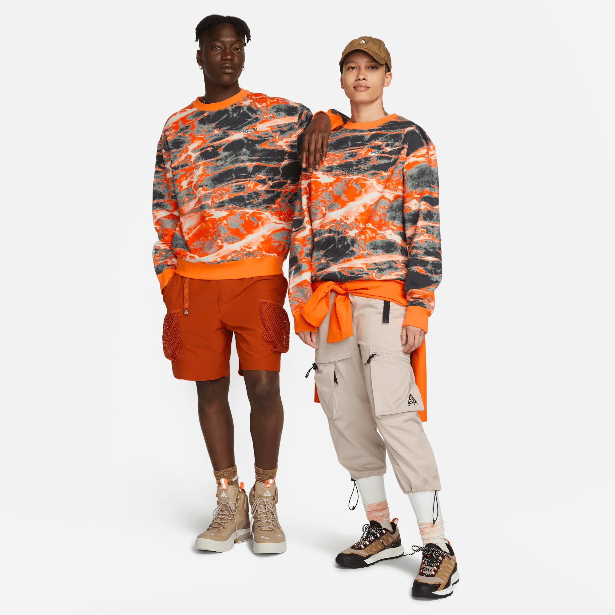 NIKE ACG FLEECE ALLOVER PRINT CREW sold by Lapstone & Hammer product image thumbnail 5
