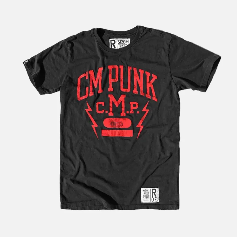 CM PUNK BLACK TEE - VINTAGE BLACK sold by Lapstone & Hammer