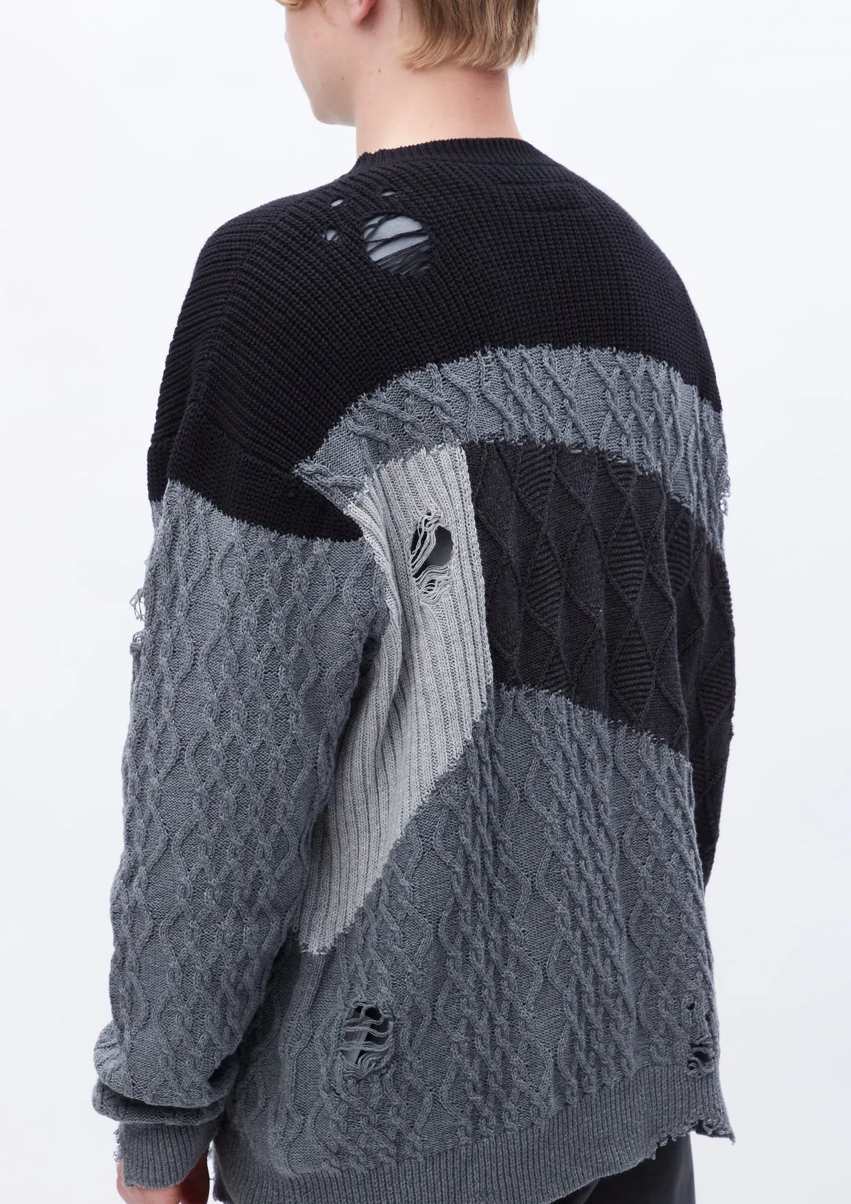 PATCHWORK SWEATER - BLACK sold by Lapstone & Hammer product image thumbnail 3