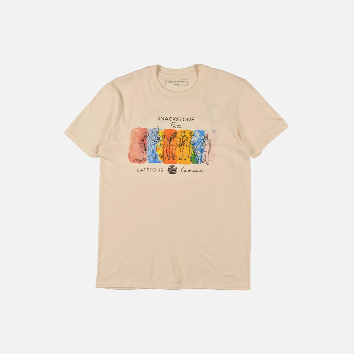 CAMUNA CELLARS X LAPSTONE SNACKSTONE FUZZ TEE - NATURAL sold by Lapstone & Hammer