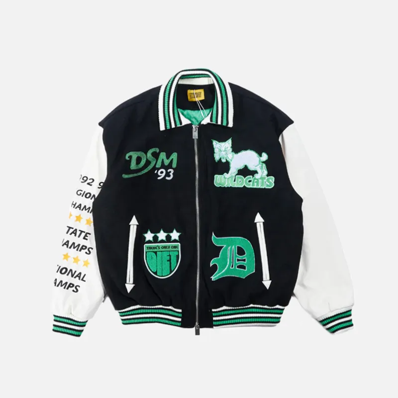 WILDCAT VARSITY JACKET - BLACK sold by Lapstone & Hammer