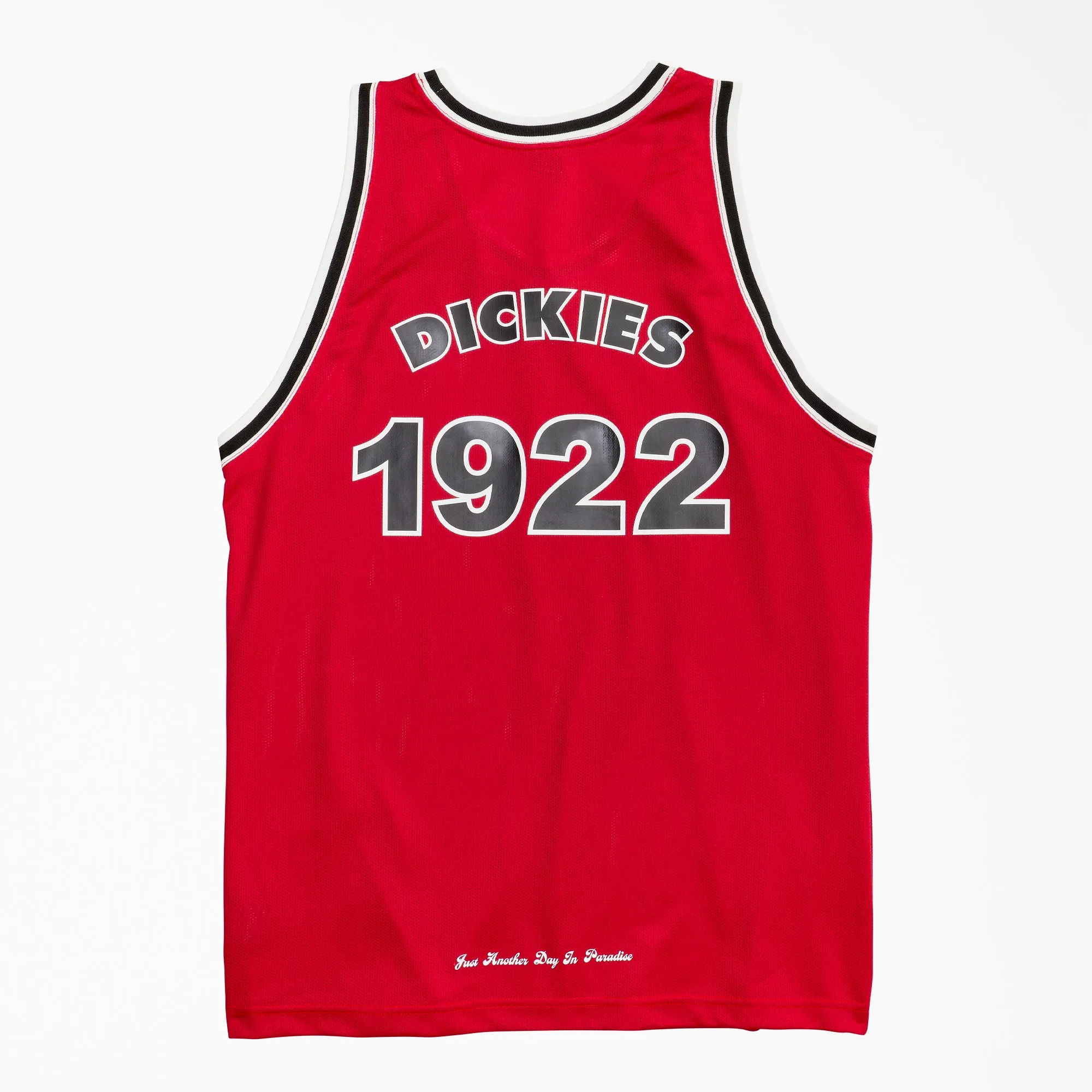 NYS X DICKIES 'SUN-DYED IN TEXAS' BASKETBALL JERSEY - RED sold by Lapstone & Hammer product image thumbnail 2