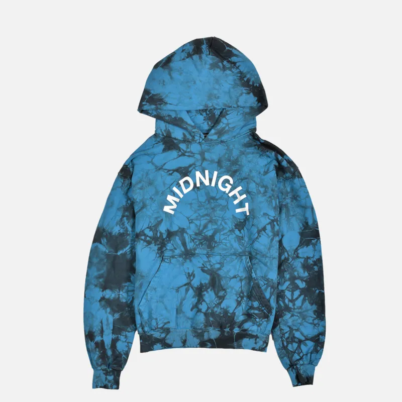 TIE-DYE LOGO HOODIE - BLUE sold by Lapstone & Hammer