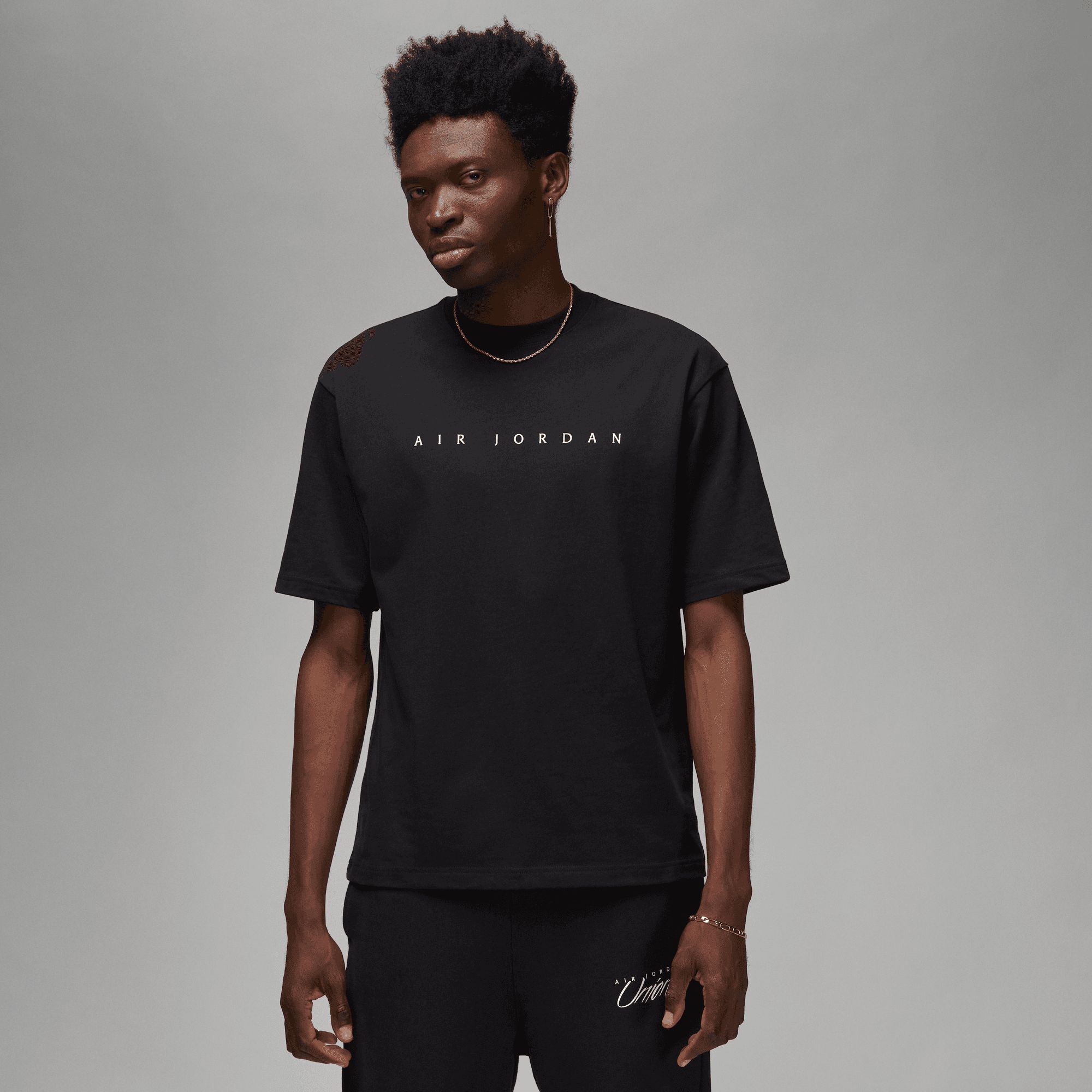 UNION LA X JORDAN S/S T-SHIRT - BLACK / COCONUT MILK sold by Lapstone & Hammer