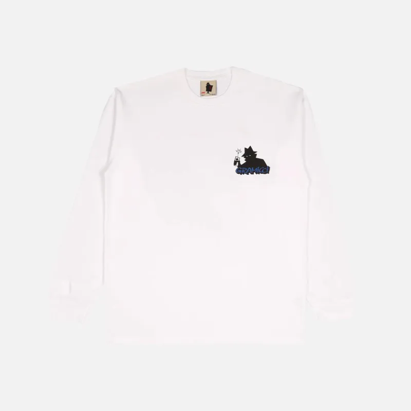 GRAMICCI DUDE LS TEE - WHITE sold by Lapstone & Hammer