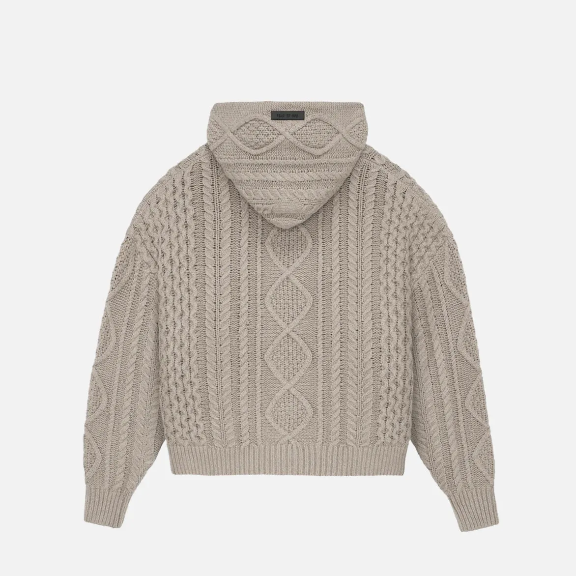ESSENTIALS CABLE KNIT HOODIE - CORE HEATHER sold by Lapstone & Hammer product image thumbnail 2