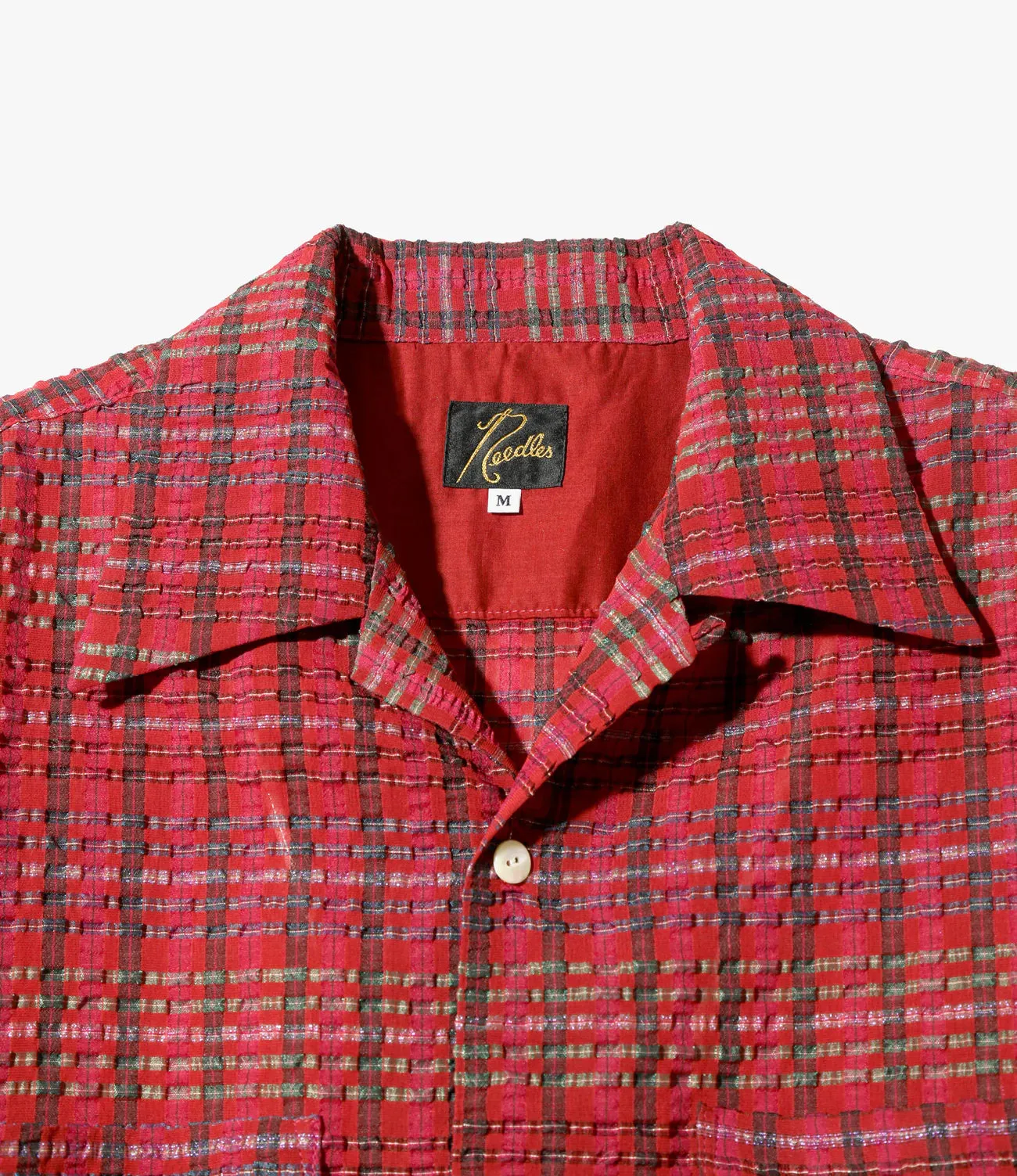 S/S ONE-UP SHIRT - PE/R CHIFFON SUCKER PLAID - RED sold by Lapstone & Hammer product image thumbnail 4