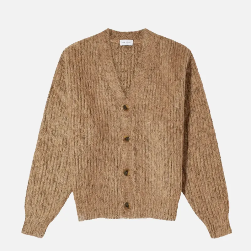 WOOL MOHAIR CARDIGAN - CAMEL sold by Lapstone & Hammer
