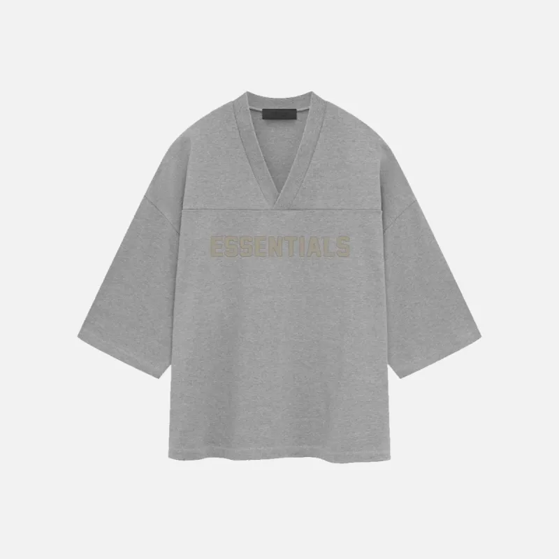 ESSENTIALS FOOTBALL TEE - DARK HEATHER OATMEAL sold by Lapstone & Hammer