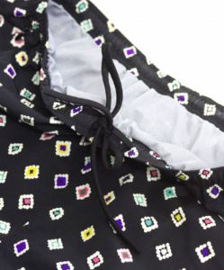 SWIM SHORT NYLON TUSSORE/PRINT - BLACK sold by Lapstone & Hammer