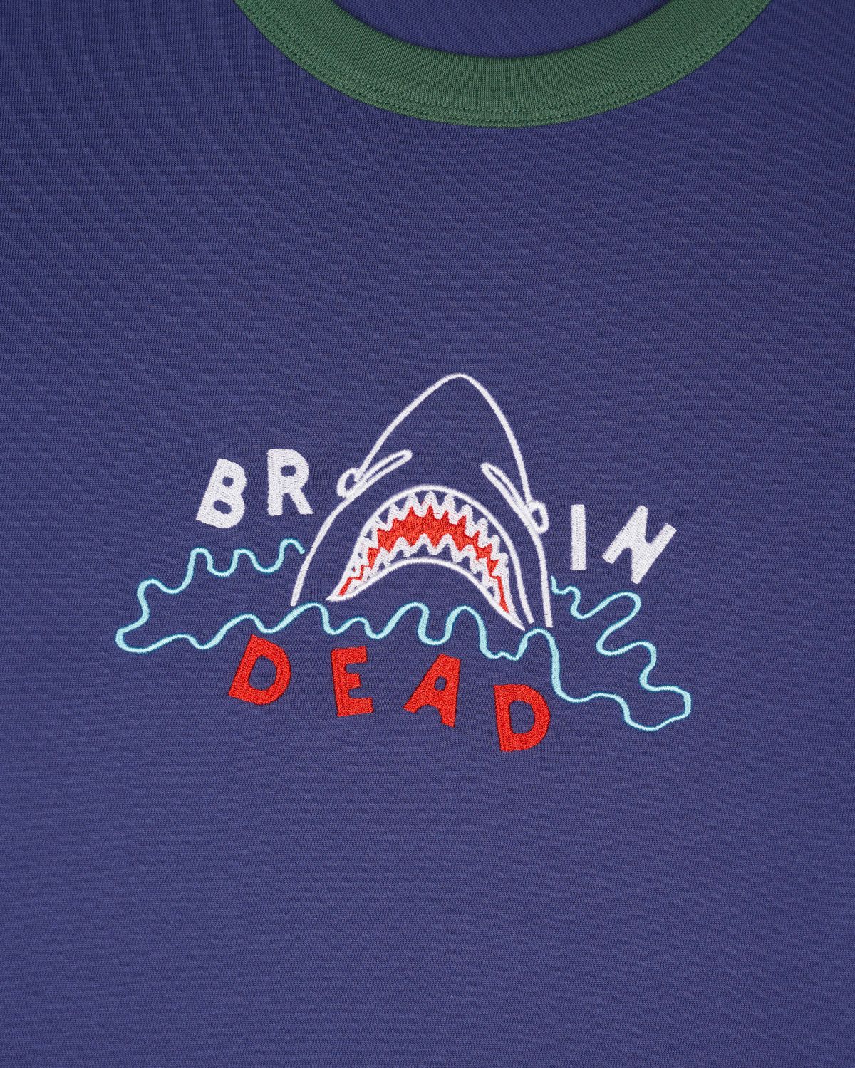 SHARK ATTACK RINGER T-SHIRT sold by Lapstone & Hammer product image thumbnail 2