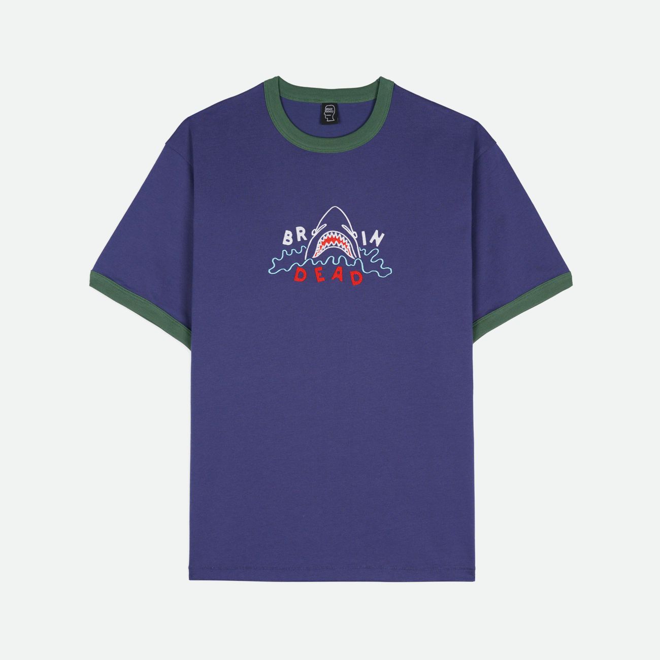 SHARK ATTACK RINGER T-SHIRT sold by Lapstone & Hammer