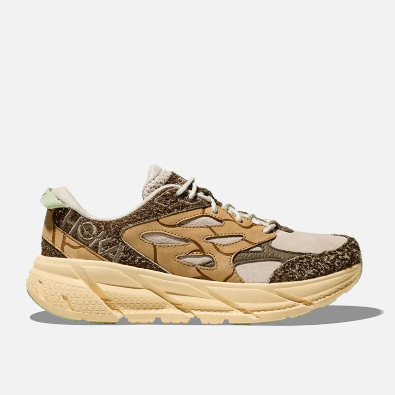 ELITE TERRAIN SYSTEM CLIFTON L SUEDE - OAT MILK / POLLEN made by Hoka