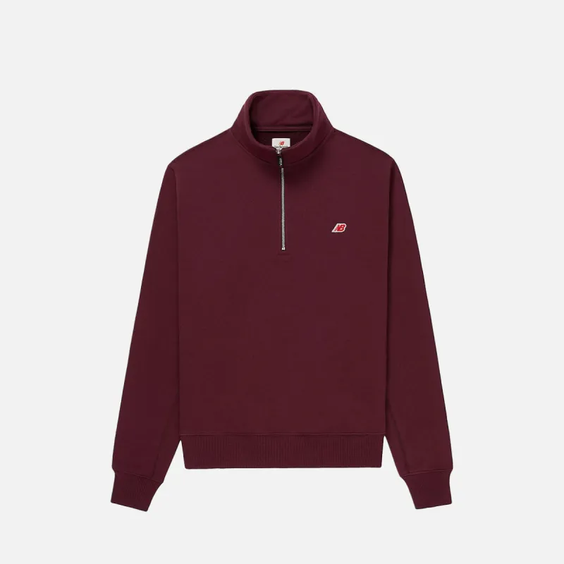 MADE IN USA QUARTER ZIP PULLOVER - BURGUNDY sold by Lapstone & Hammer