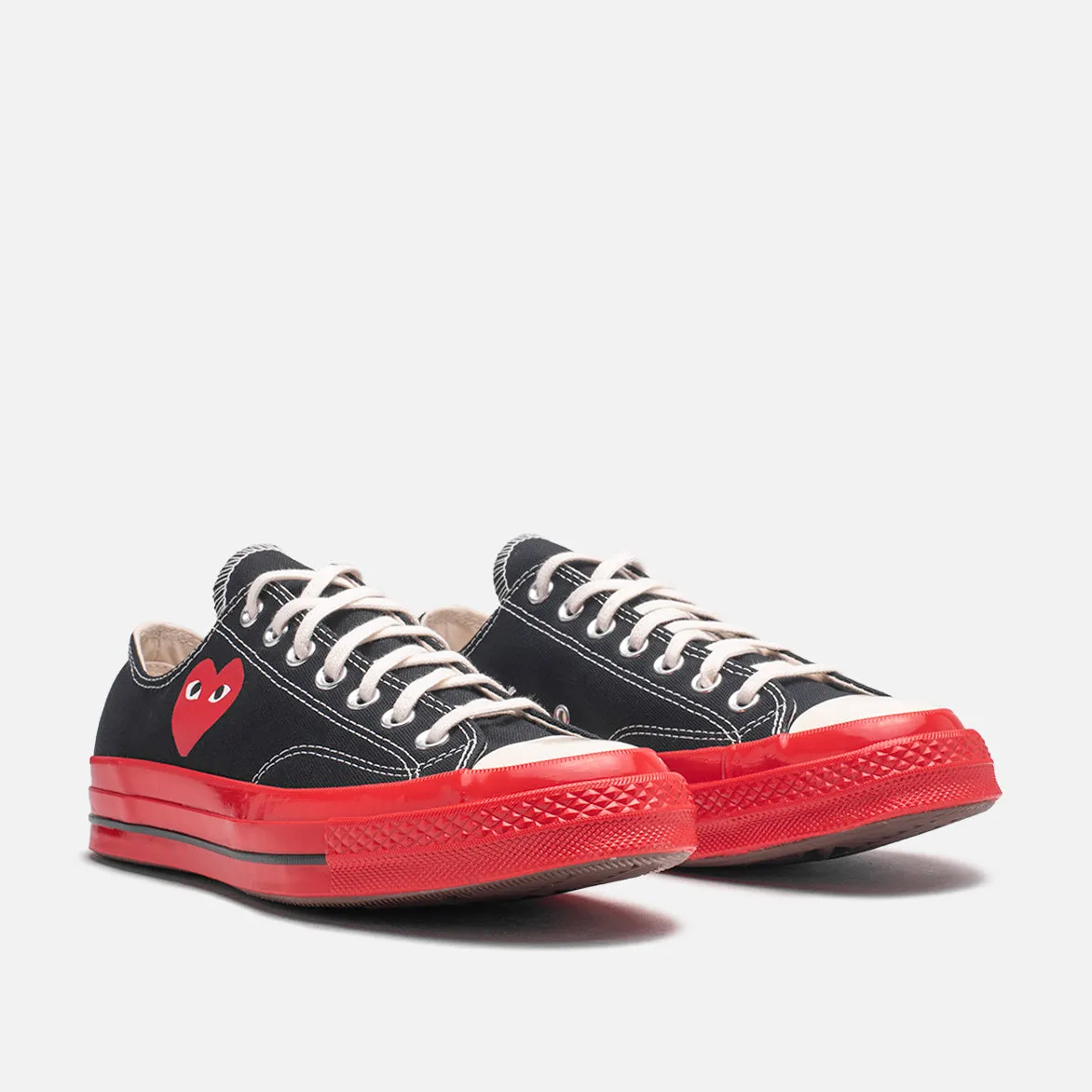 CDG PLAY X CONVERSE CHUCK 70 OX - BLACK / RED sold by Lapstone & Hammer product image thumbnail 2