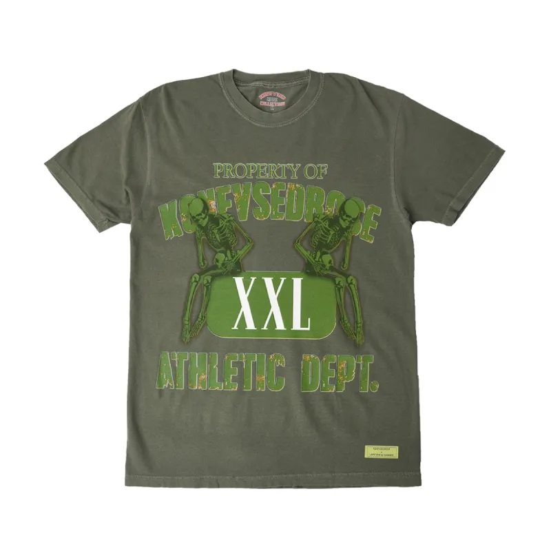 KONFVSEDROSE FOR LAPSTONE "ATHLETIC DEPT" TEE - MOSS sold by Lapstone & Hammer