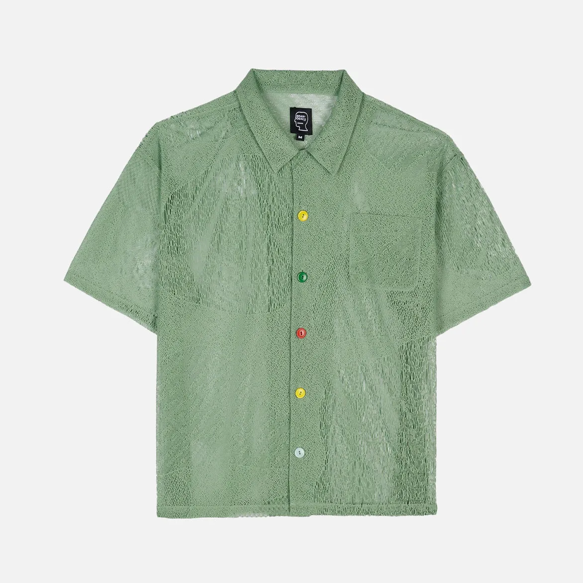 ENGINEERED MESH SHORT SLEEVE BUTTON UP - GREEN sold by Lapstone & Hammer