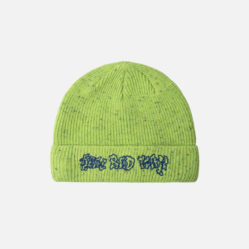 WILD RECORD KNIT BEANIE - HIGHLIGHTER sold by Lapstone & Hammer