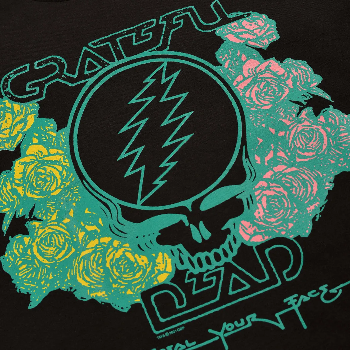 YELLOW PINK ROSES L/S TEE - BLACK sold by Lapstone & Hammer product image thumbnail 3