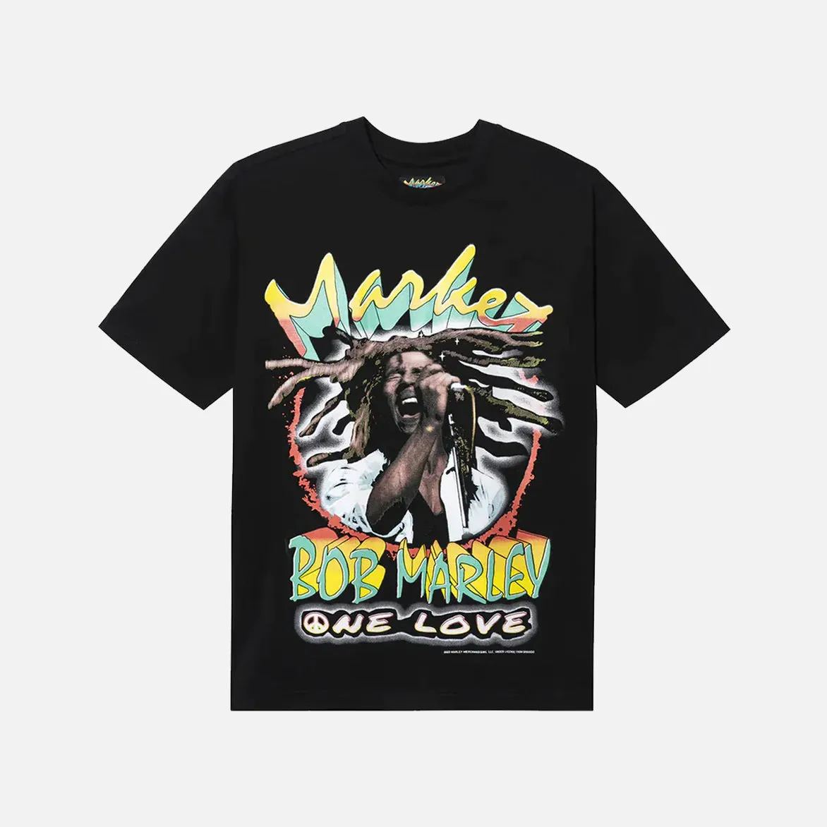 BOB MARLEY ONE LOVE T-SHIRT - BLACK sold by Lapstone & Hammer
