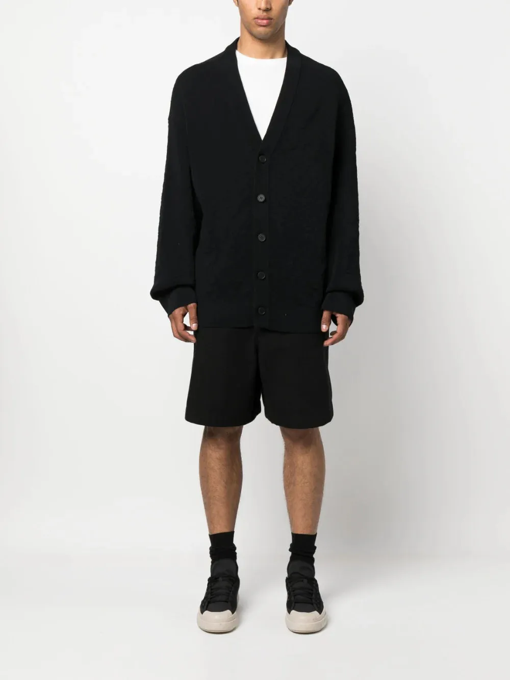 KNIT CARDIGAN - BLACK sold by Lapstone & Hammer product image thumbnail 2