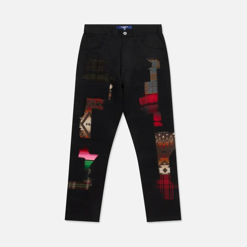 JUNYA WATANABE PENDLETON PATCHWORK DENIM - BLACK sold by Lapstone & Hammer