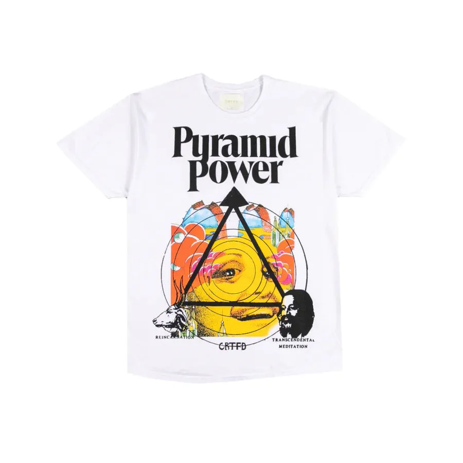 PYRAMID POWER TEE - WHITE sold by Lapstone & Hammer