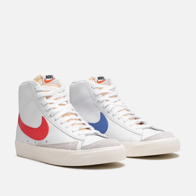 BLAZER MID `77 VNTG - WHITE / HABANERO RED / MEDIUM BLUE sold by Lapstone & Hammer