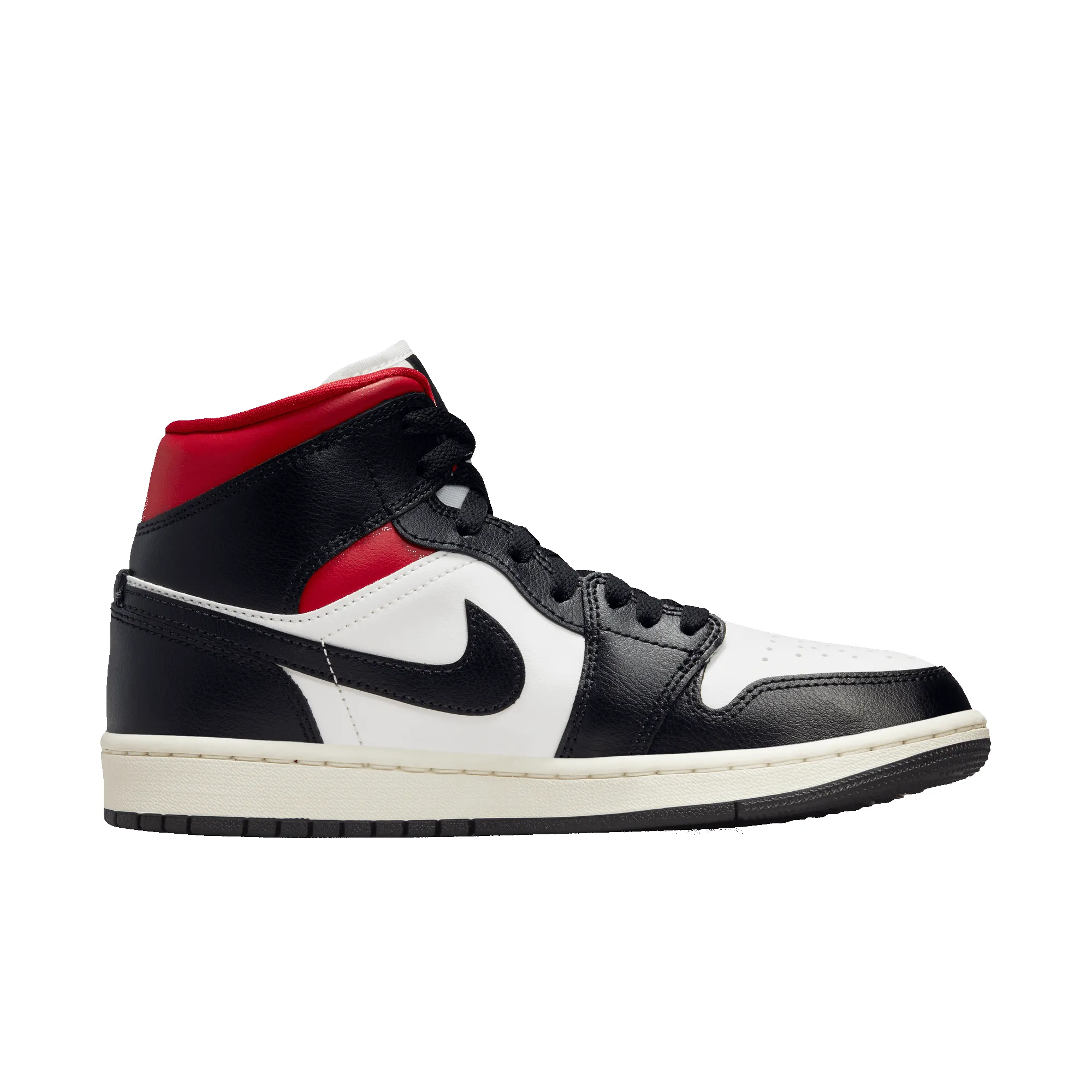 WMNS AIR JORDAN 1 MID - BLACK / GYM RED sold by Lapstone & Hammer product image thumbnail 3